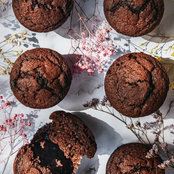 Muffin de chocolate delicioso