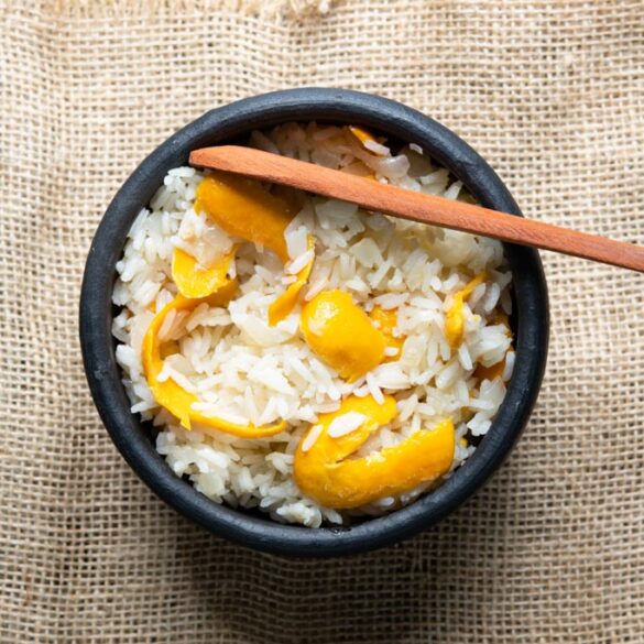 arroz com pequi vegano
