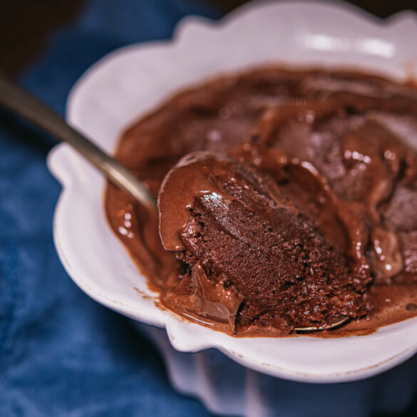 sorvete de chocolate caseiro