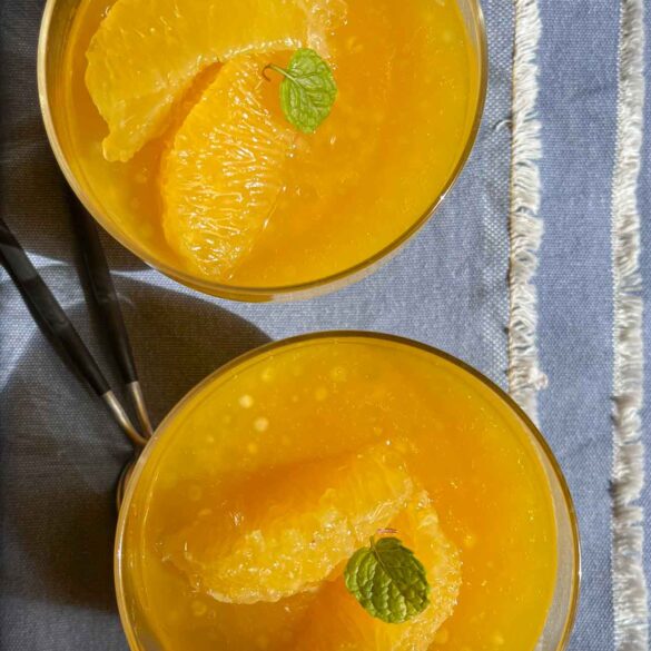 como fazer sagu com laranja refrescante